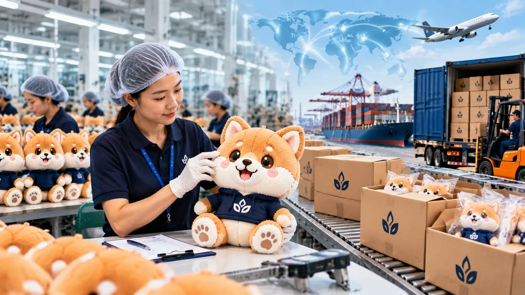 Produktions- und Qualitätskontrollstätte für Plüschtiere von BIUBIU TOY