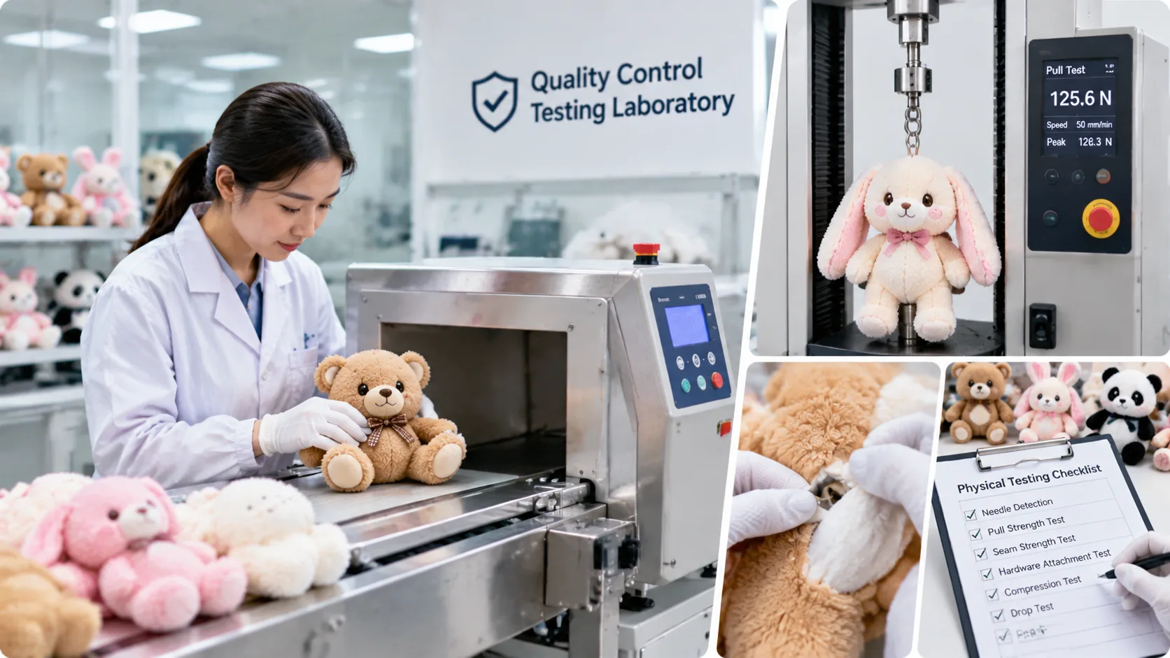 BIUBIU TOY physical testing laboratory and needle detection safety protocols