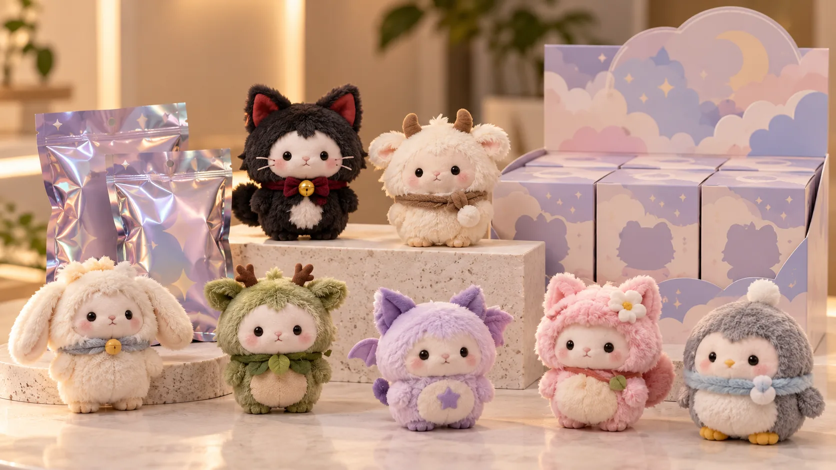 Collectible Plush Blind Box Mini Figures