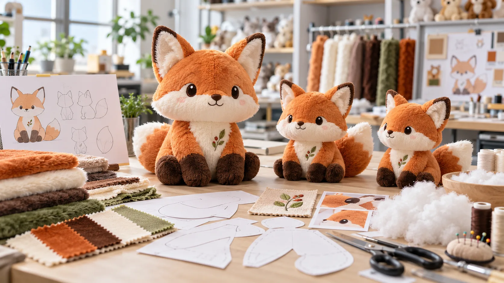 Physical pre-production plush prototype dimensional review