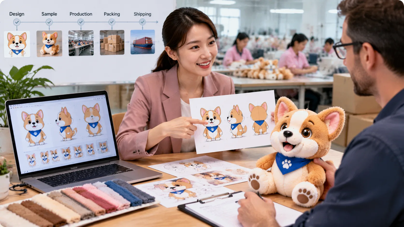 BIUBIU TOY – Produktionsstätte für die Musterentwicklung und Serienfertigung individueller Maskottchen-Plüschtiere