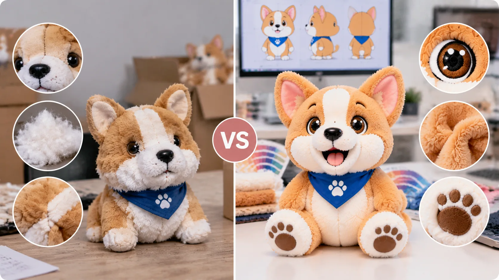 Spezialisierte technische Qualitätsprüfung von Maskottchen-Plüschtieren